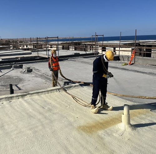 Polyurethane Foam Roofing Projects in Ramla Compound
