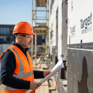 Certified Target Engineering applicator overseeing a waterproofing project.